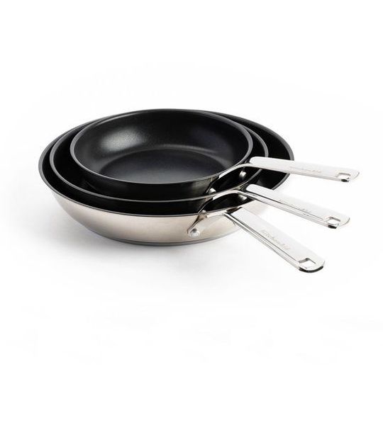 KitchenAid Stainless Steel Sheet koekenpannenset 20+24+28cm