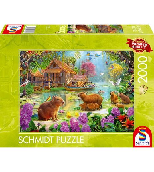 Capybara oasis, 2000 stukjes - Puzzel