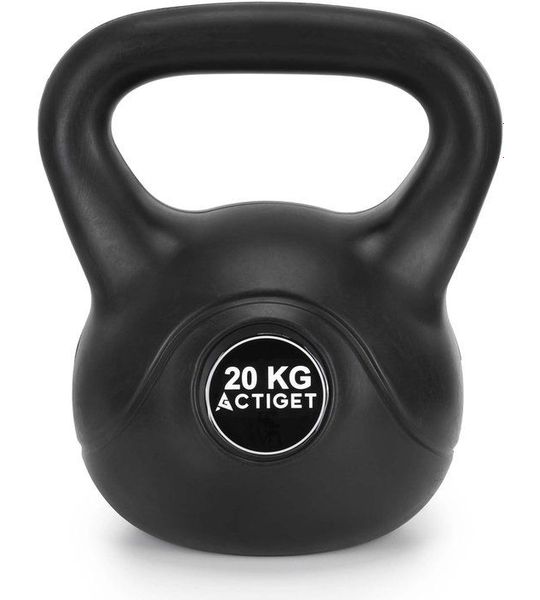 Actiget® Kettlebell | Ergonomische Handgreep | Zwart | 20 kg