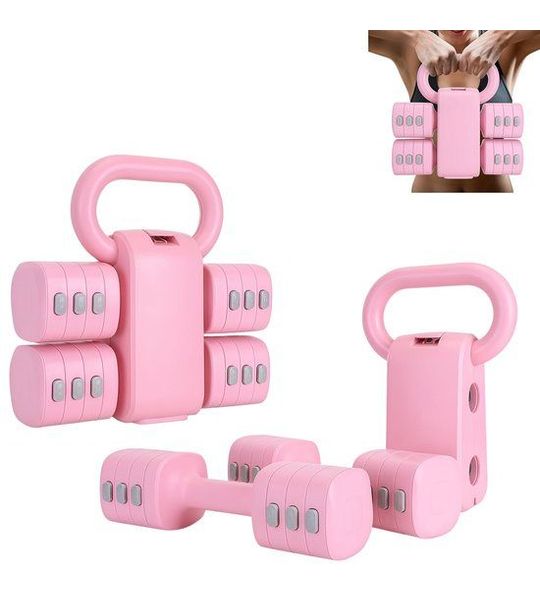 Verstelbare dumbbells - 1 tot 5 kg - 2-in-1 halterset