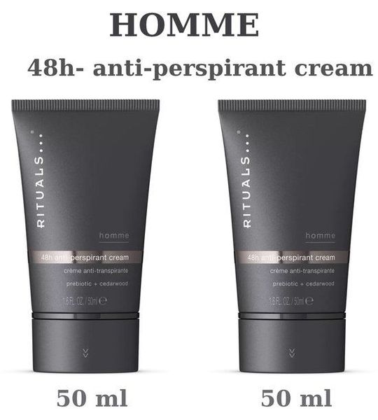 Rituals - Homme - 2x 48h Anti-Perspirant Crème a 50 ml = 100 ml