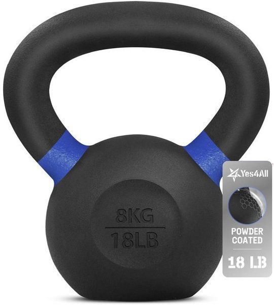 Kettlebell set - Gietijzer - 4 tot 40 kg - Poedercoating