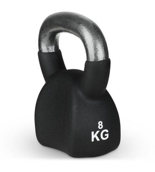 Kettlebell - Neopreen - Gietijzer - Zwart