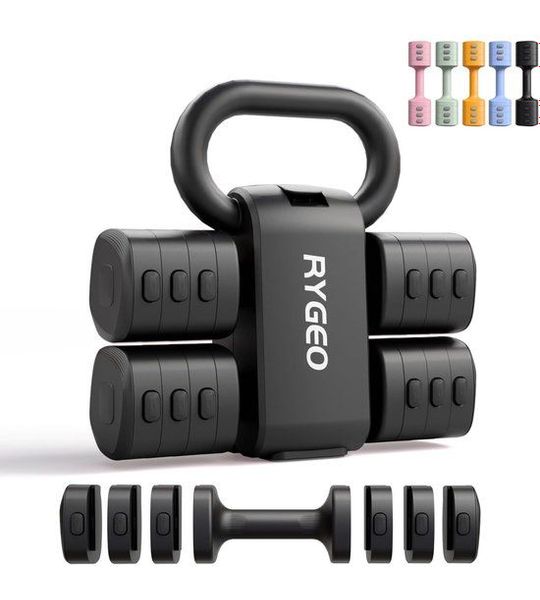 Kettlebell en halterset - 2-in-1 verstelbaar - 1 tot 5 kg - Dames