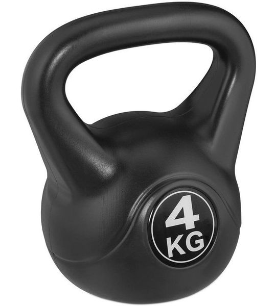 Kettlebell - 4 kg - Zwart