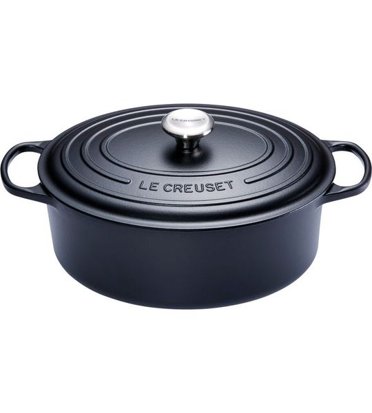 Le Creuset Ovale Stoof-/Braadpan 31 cm Zwart