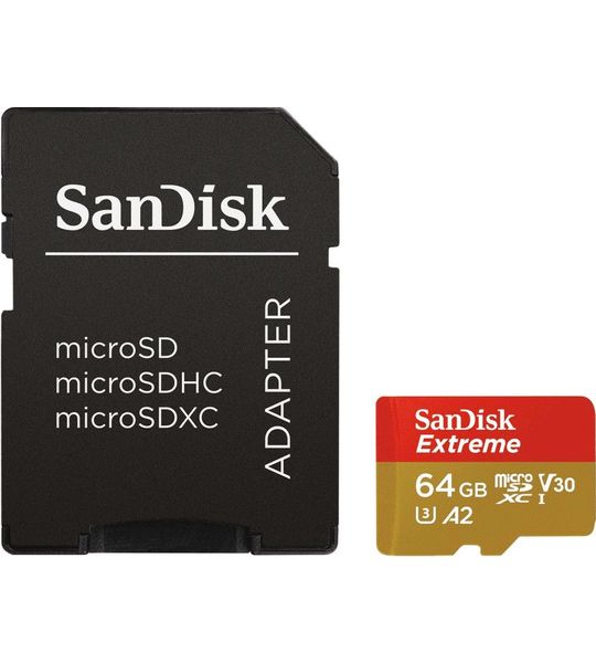 SanDisk MicroSDXC Extreme 64GB 160MB/s + SD Adapter