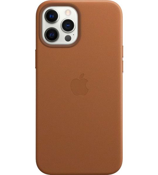 Apple iPhone 12 Pro Max Back Cover met MagSafe Leer Zadelbruin
