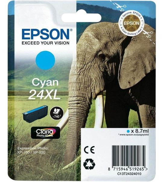 Epson 24XL Cartridge Cyaan