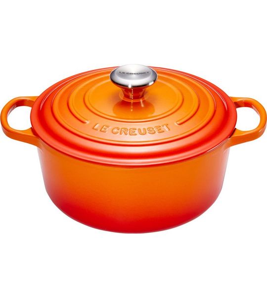 Le Creuset Ronde Stoof-/Braadpan 26 cm Oranje-rood