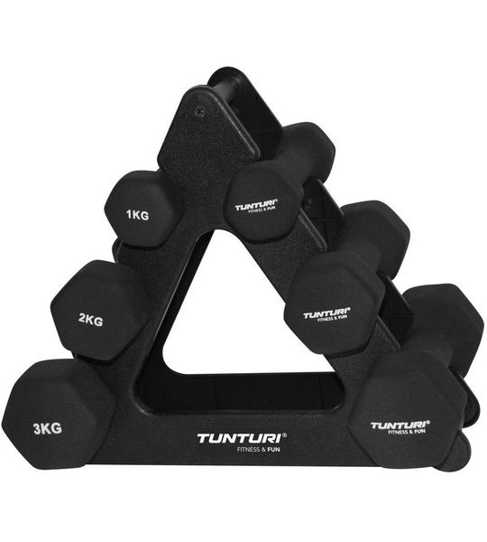 Tunturi Neopreen Dumbbellset 1 + 2 + 3 kg