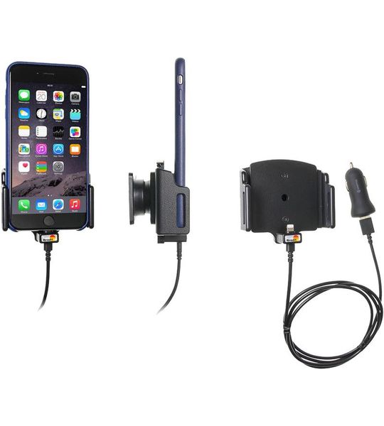 Brodit Universele Telefoonhouder Auto 75 - 89mm Dashboard met Lightning Oplader