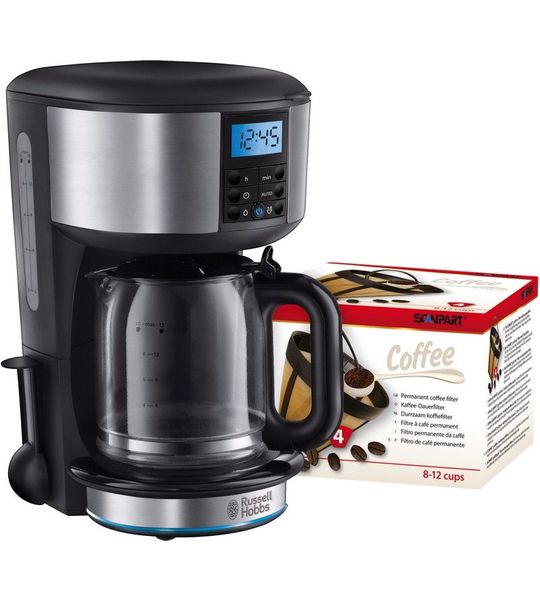 Russell Hobbs Buckingham Zilver Koffiezetapparaat +  Scanpart Permanent Filter