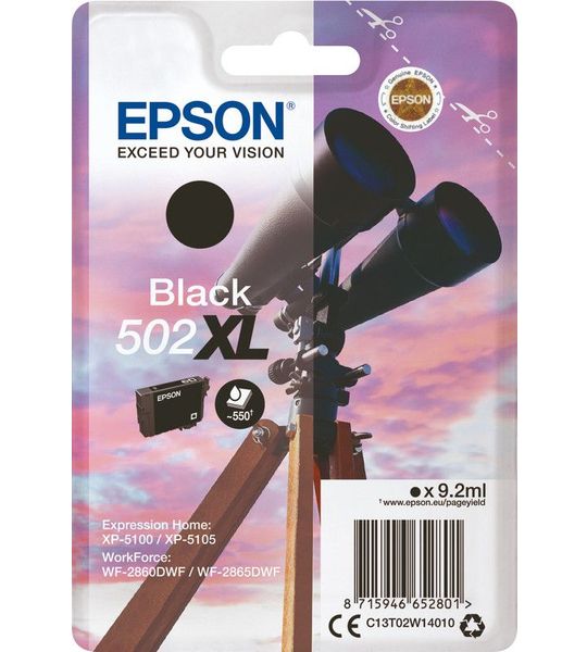 Epson 502XL Cartridge Zwart