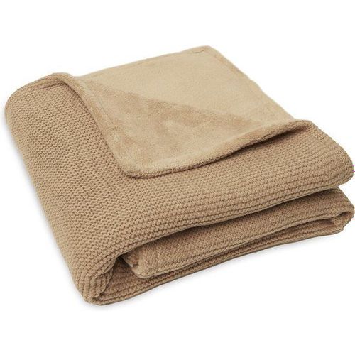 Deken Wieg Jollein Jersey Basic Knit 75x100 Biscuit/Fleece