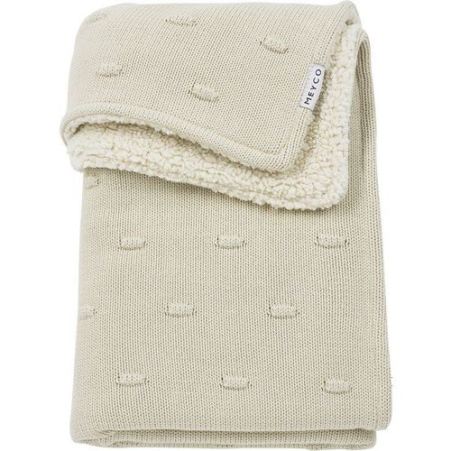 Deken Ledikant Meyco Knots Teddy Soft Sand 75x100